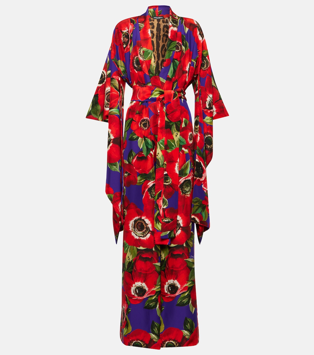 Bata de seda floral | Dolce&Gabbana
