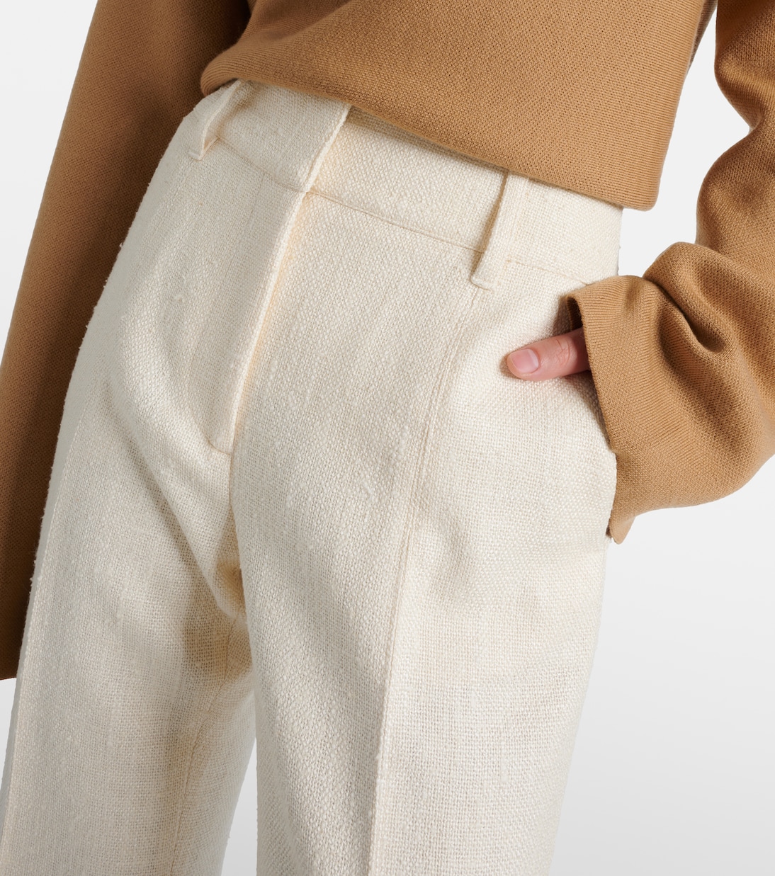 Pantalon évasé Rhein en soie et laine | Gabriela Hearst