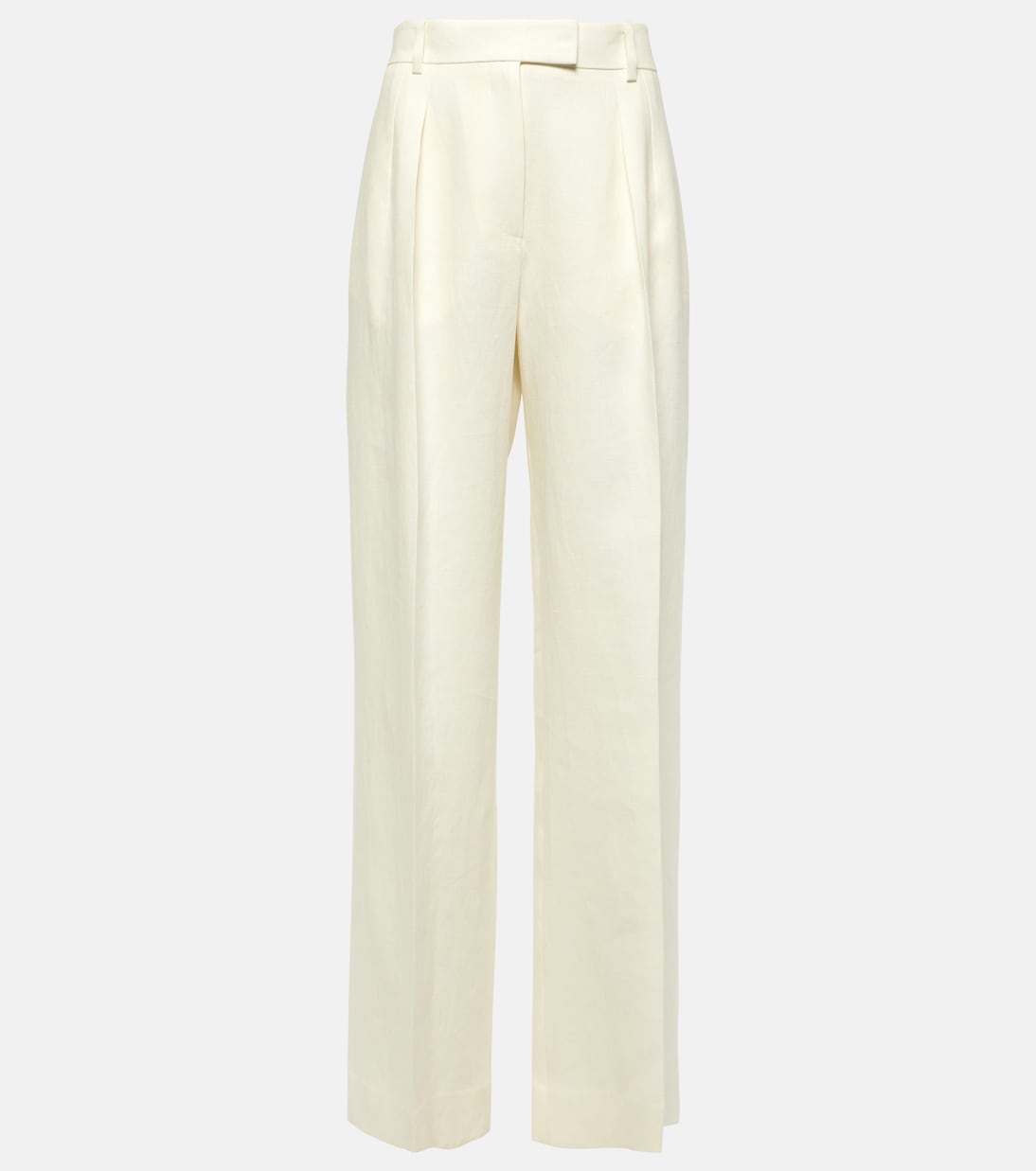 Pantaloni a gamba larga Antone in lino a vita alta | The Row