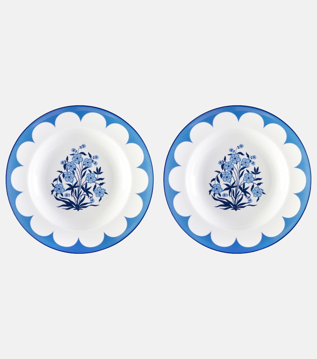 Jaipur set of 2 porcelain soup plates | Aquazzura Casa