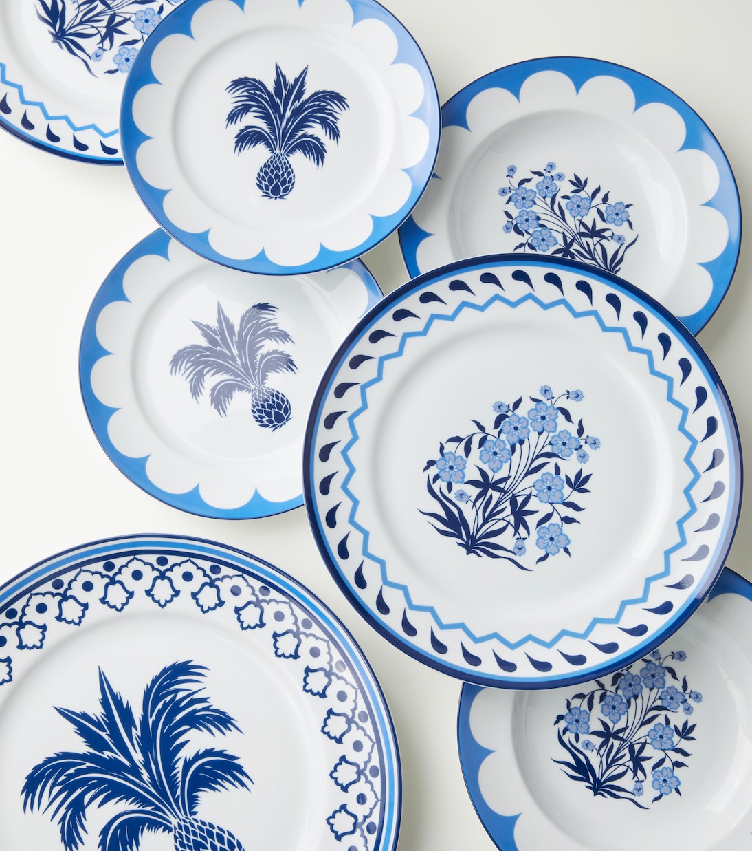 Jaipur set of 2 porcelain soup plates | Aquazzura Casa