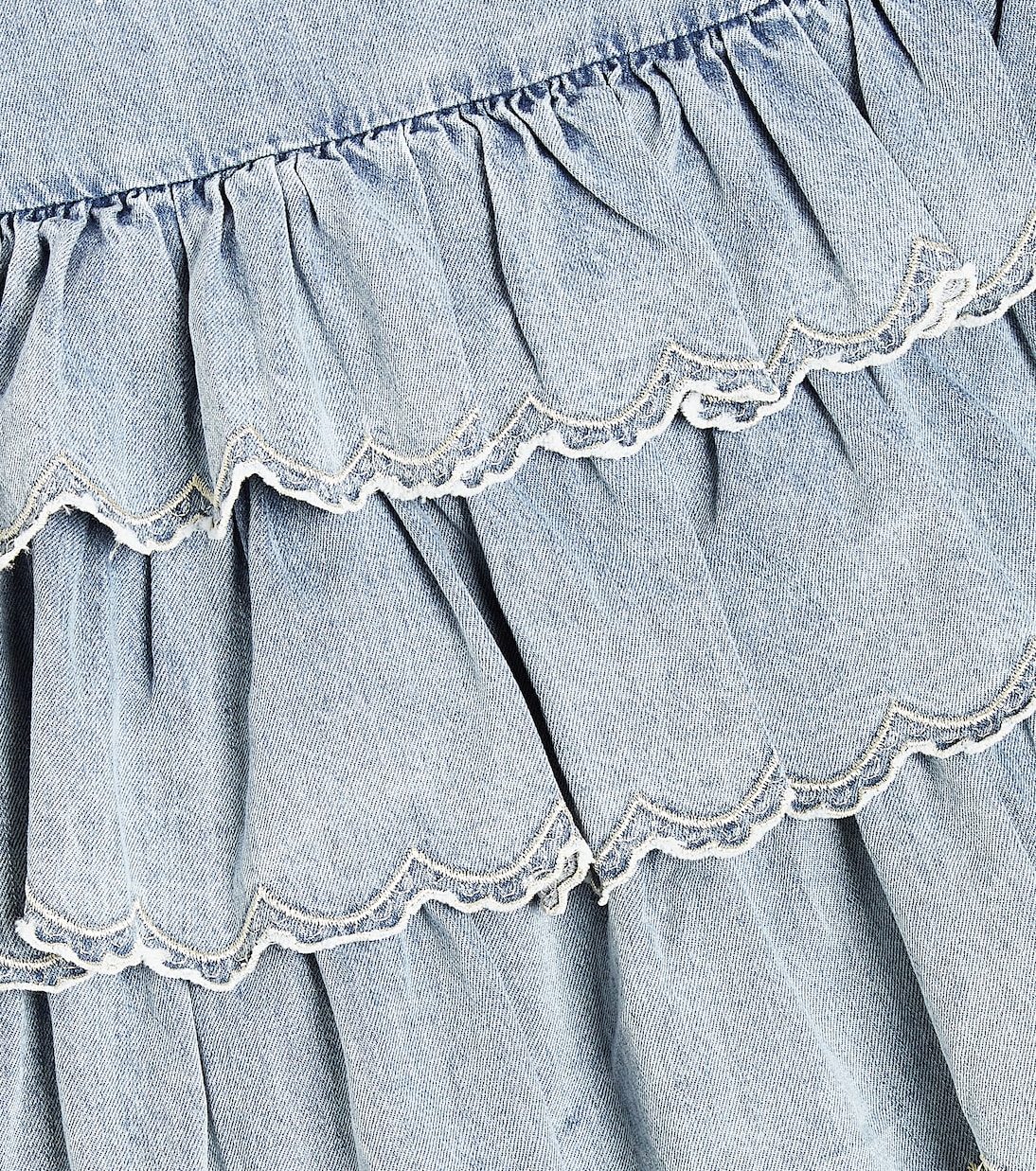 Rock aus Baumwoll-Chambray | Petite Amalie  