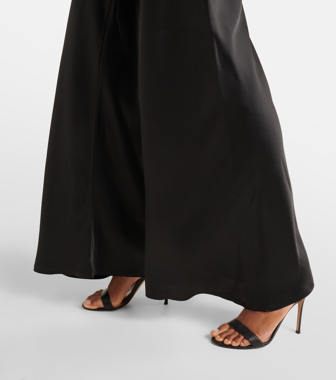 Pantaloni a gamba larga in raso | Norma Kamali