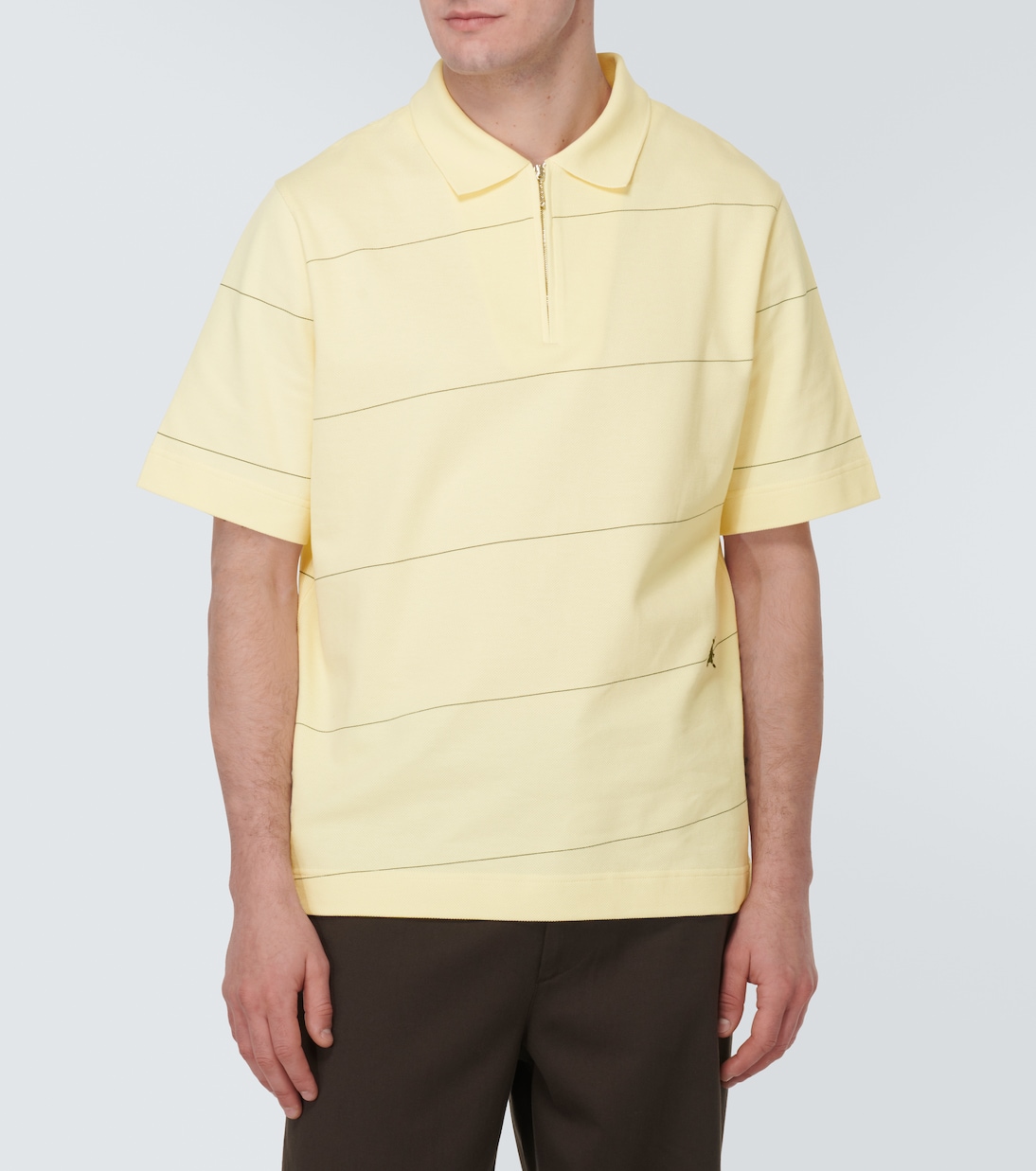 Polo EKD de piqué de algodón a rayas | Burberry