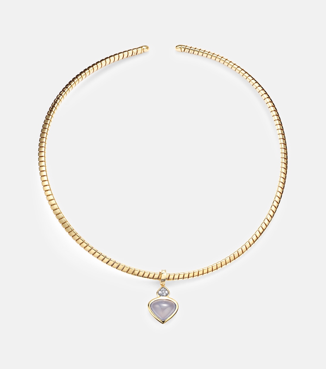 Collier Trisolina en or 18 ct, calcédoine et diamants | Marina B