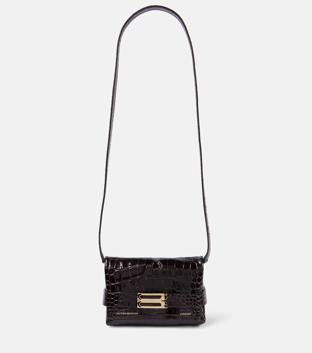 Mini croc-effect leather clutch | Victoria Beckham