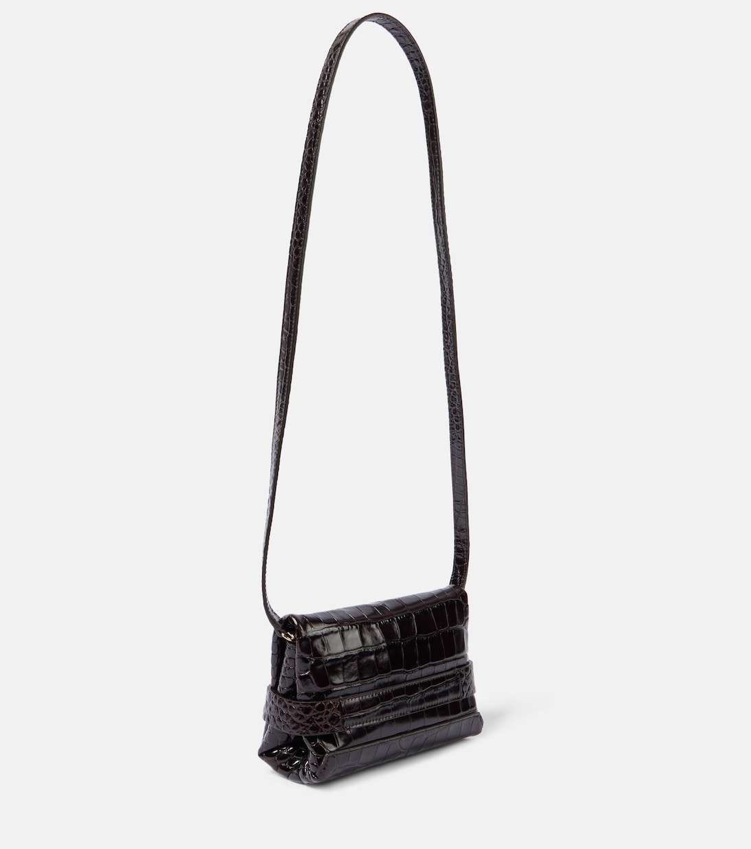 Mini croc-effect leather clutch | Victoria Beckham