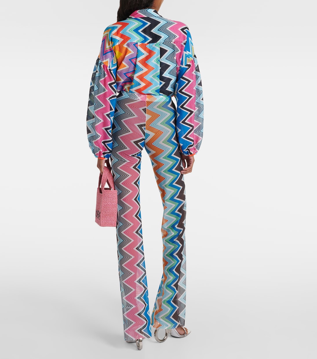 Pantalones Jóvenes Missoni con Corte Campana y Diseño en Zigzag