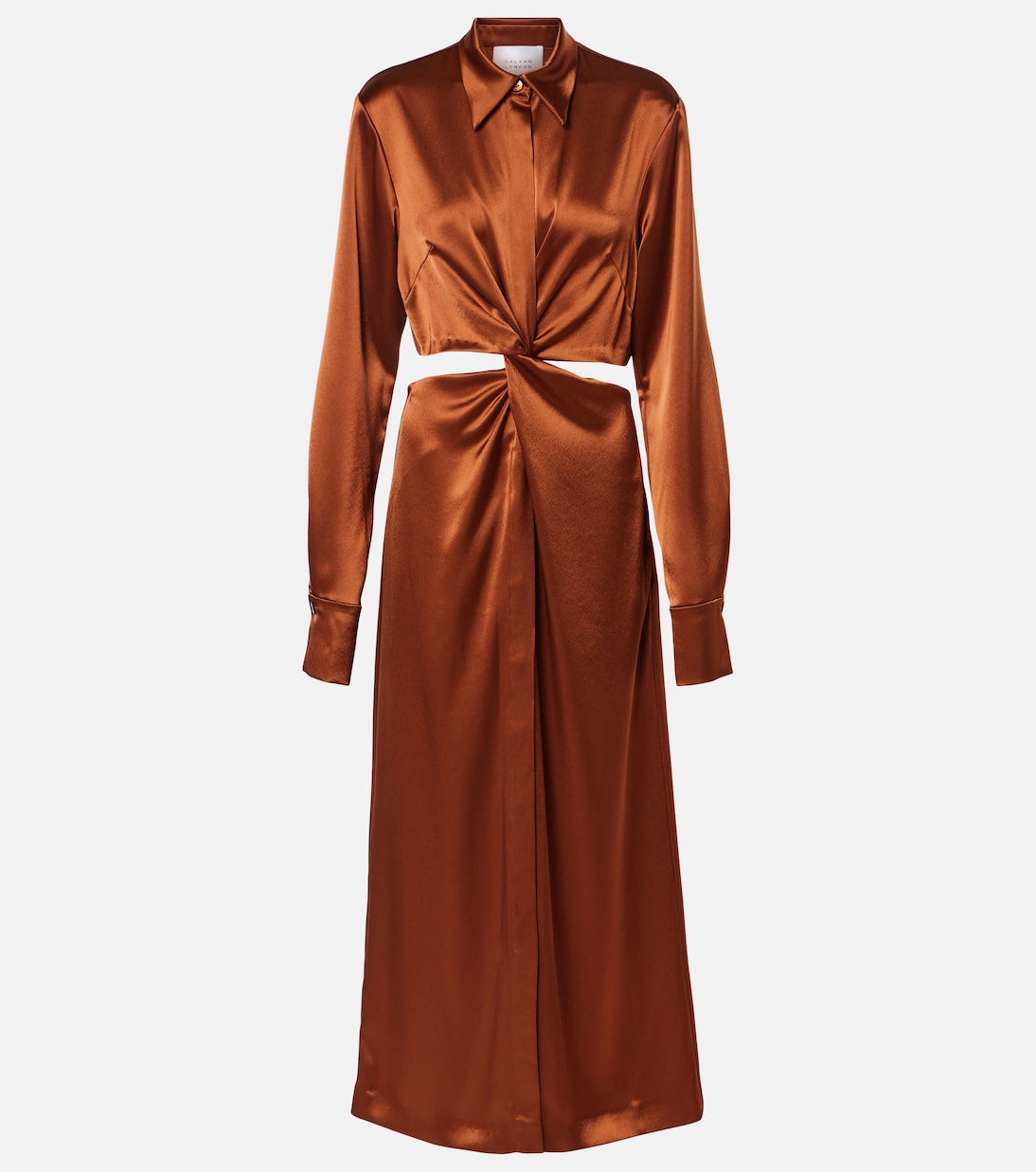 Abito midi Hock in raso con cut-out | Galvan