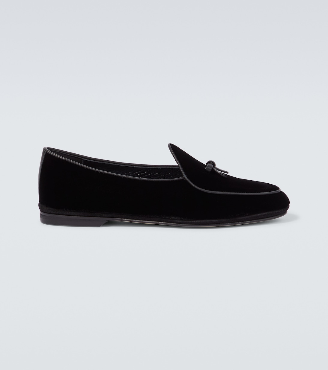 Loafers Marphy aus Samt mit Leder | Rubinacci