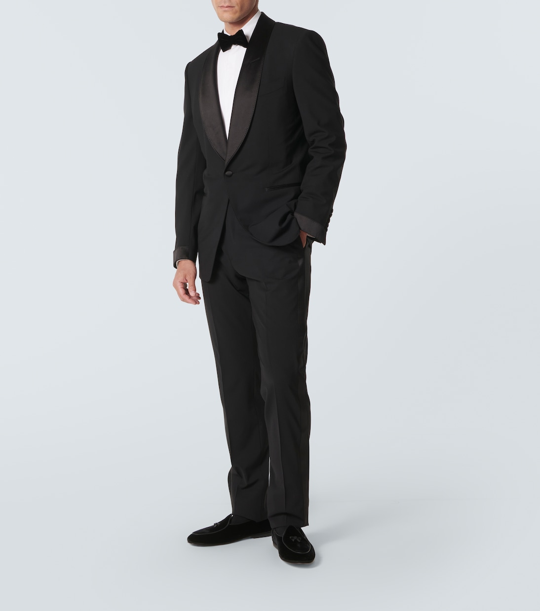 Loafers Marphy aus Samt mit Leder | Rubinacci