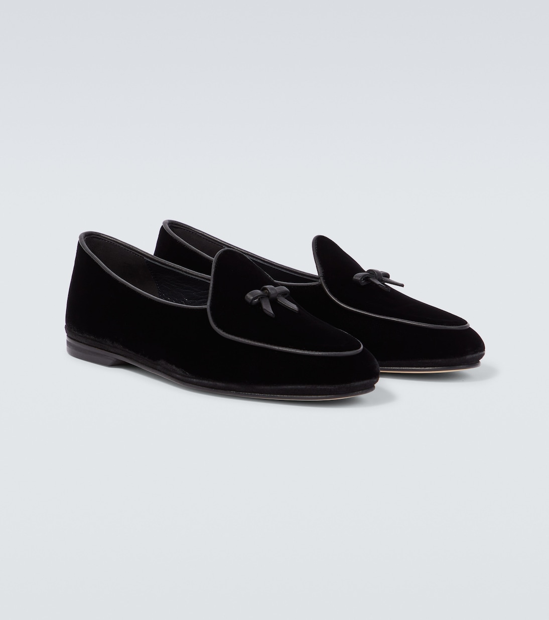 Loafers Marphy aus Samt mit Leder | Rubinacci