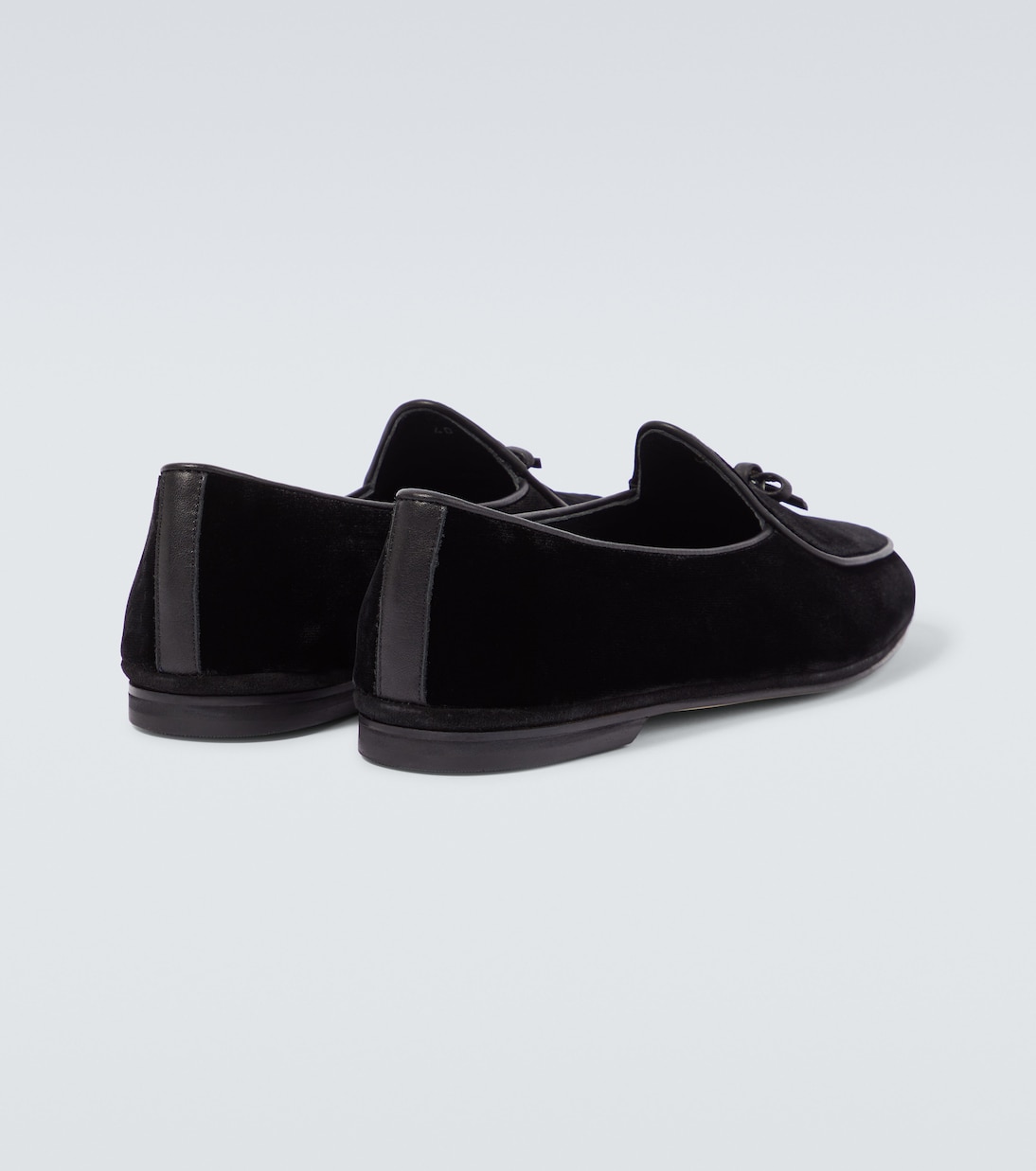 Loafers Marphy aus Samt mit Leder | Rubinacci