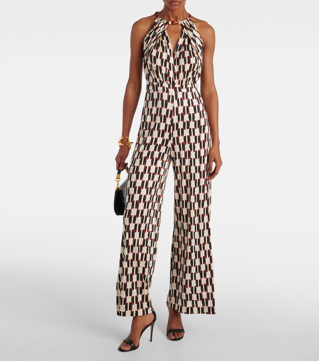 Tai printed halterneck jumpsuit | Diane von Furstenberg