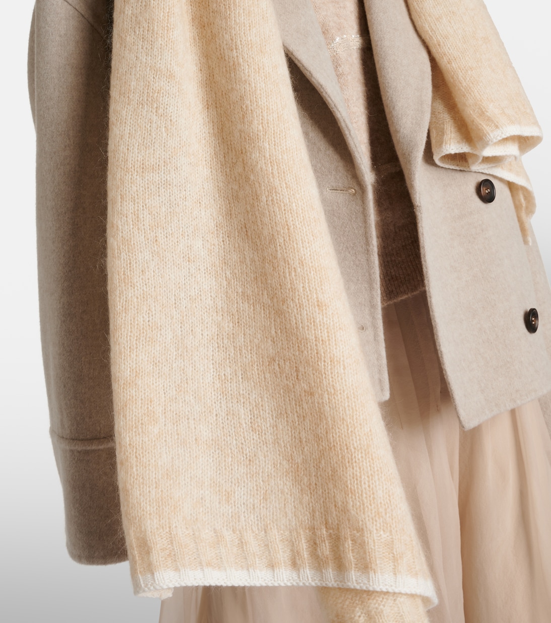 Sciarpa in mohair a trecce | Brunello Cucinelli