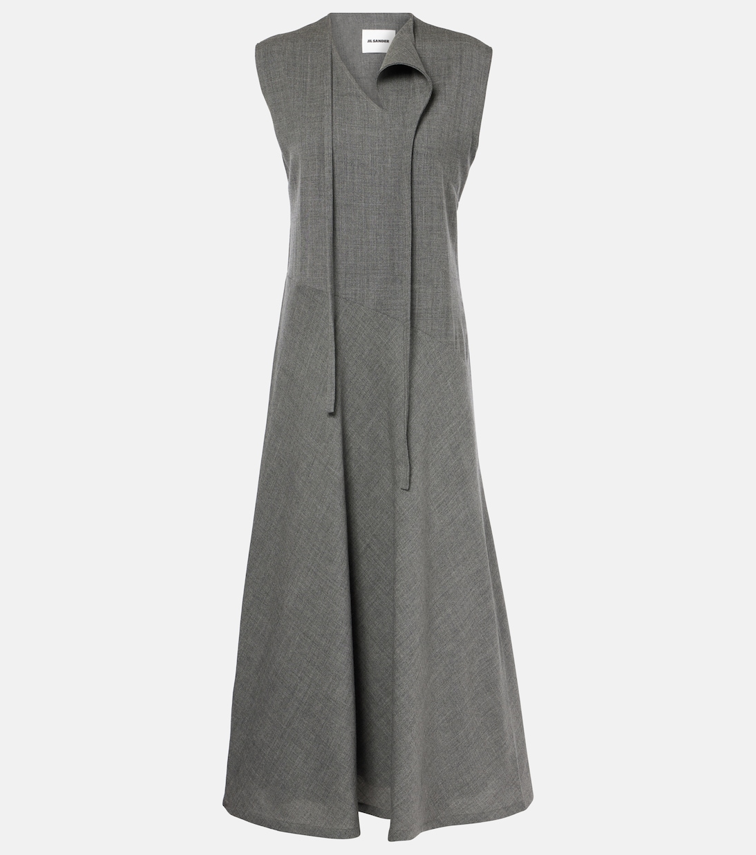 Robe midi en laine vierge | Jil Sander
