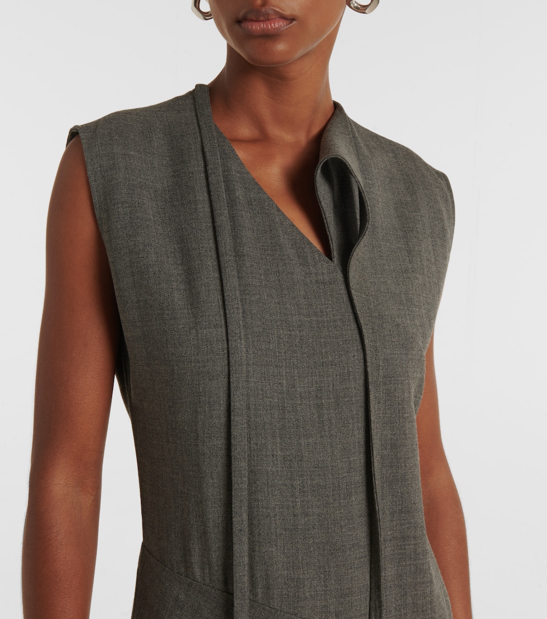 Robe midi en laine vierge | Jil Sander