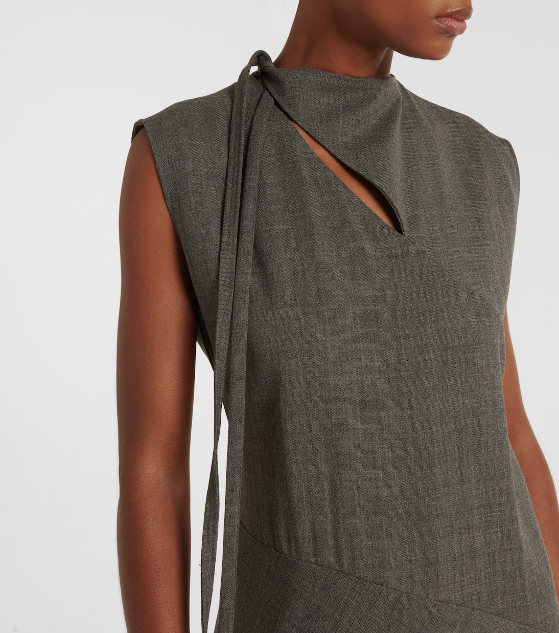 Robe midi en laine vierge | Jil Sander