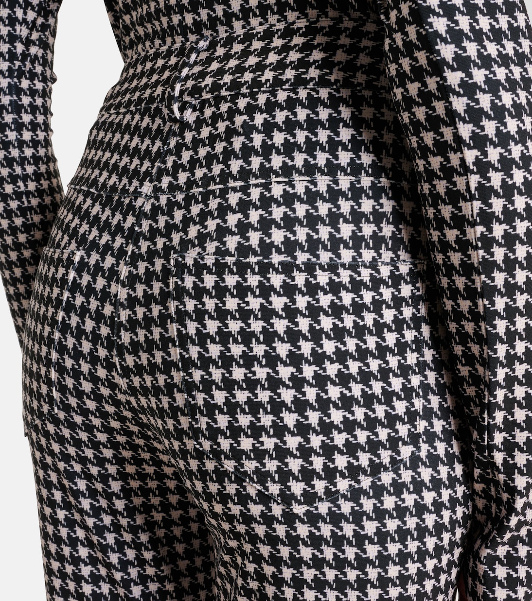 Houndstooth high-rise slim pants | Norma Kamali