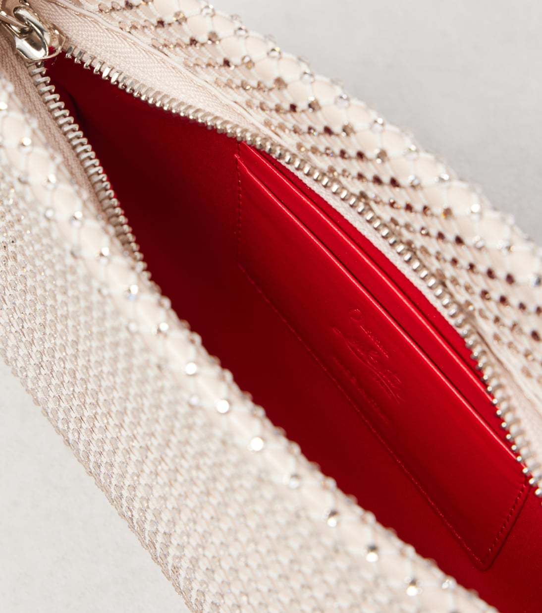 Clutch Loubitwist Small aus Leder mit Kristallen | Christian Louboutin