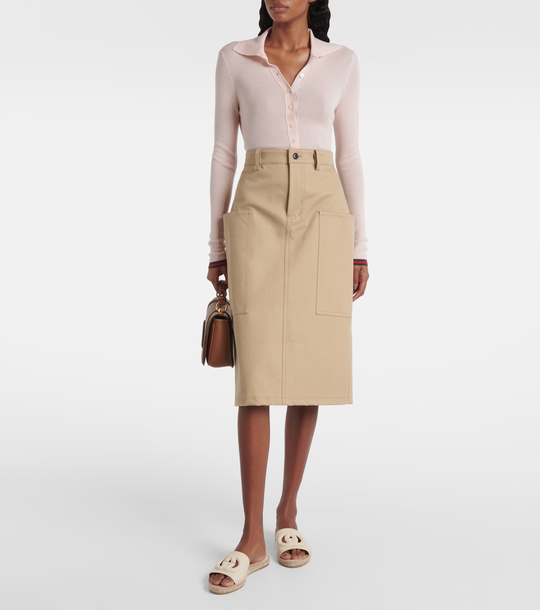Sandali espadrillas Gucci Cut in pelle | Gucci