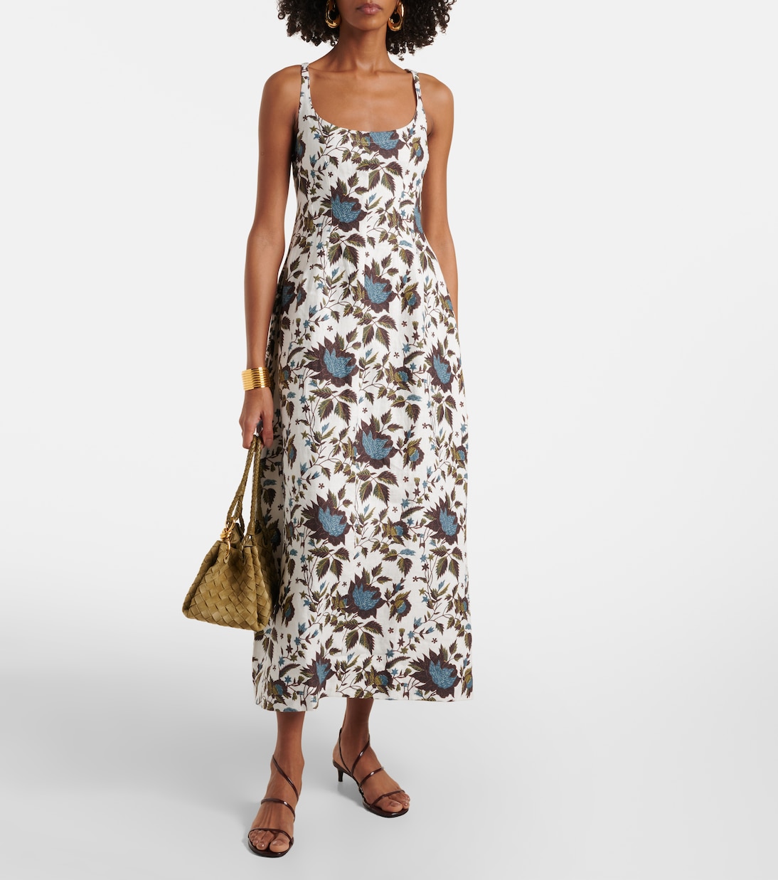 Bedrucktes Maxikleid aus Leinen | Faithfull