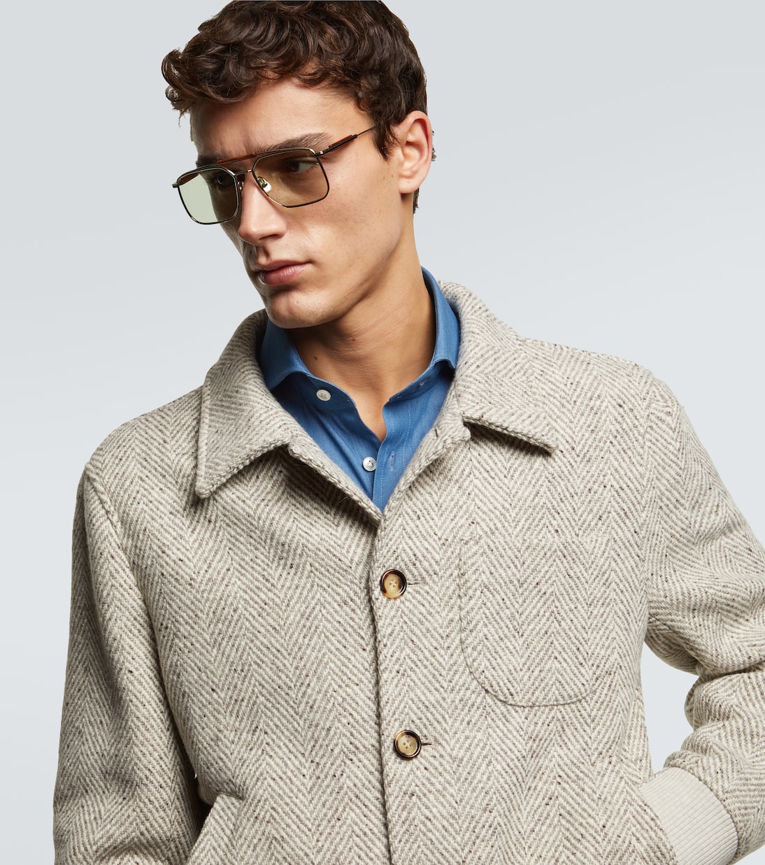 Occhiali da sole aviator Sartorial Sunset | Brunello Cucinelli