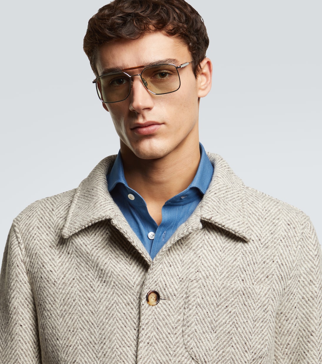Occhiali da sole aviator Sartorial Sunset | Brunello Cucinelli