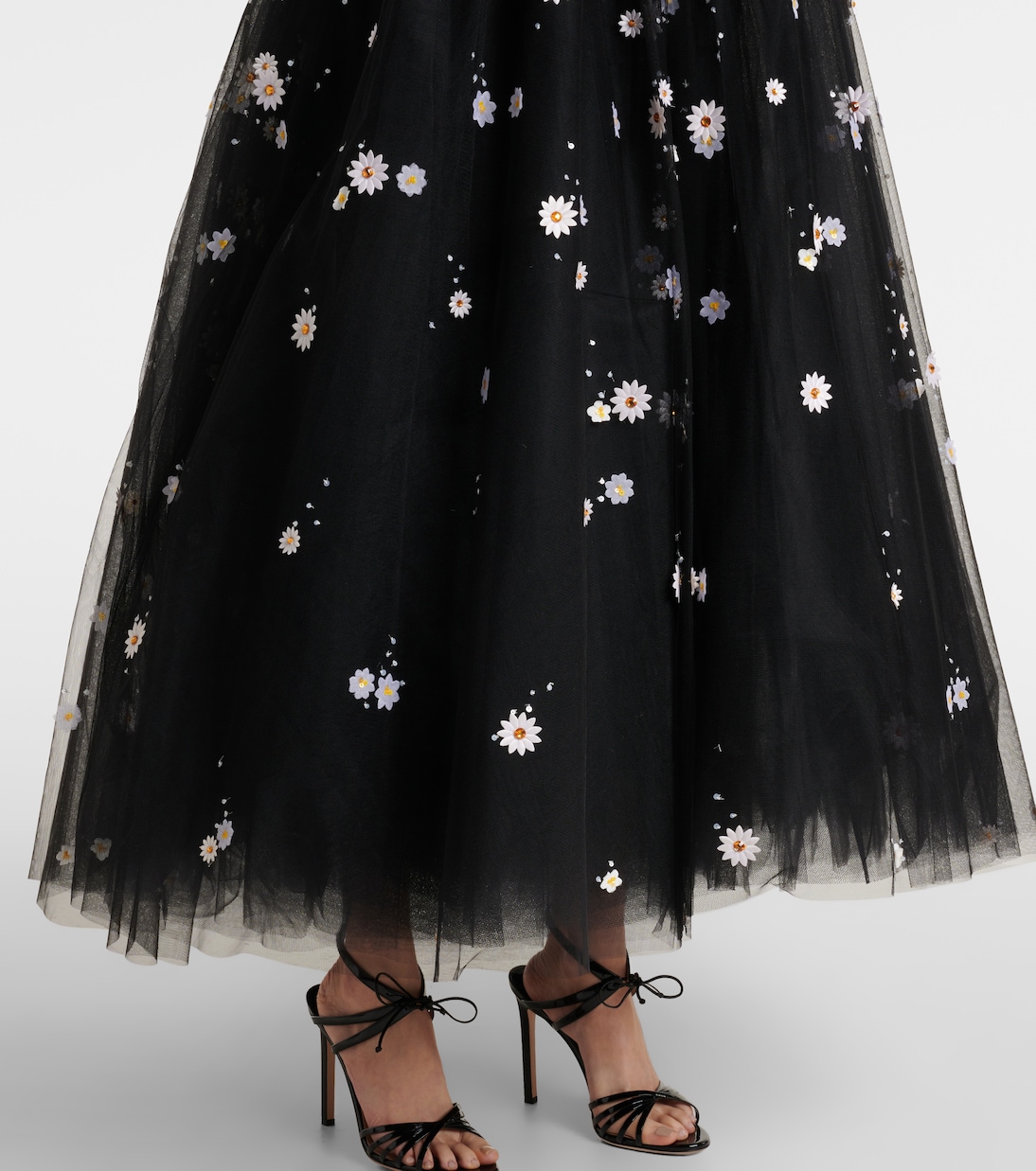 Besticktes Midikleid aus Tüll | Monique Lhuillier