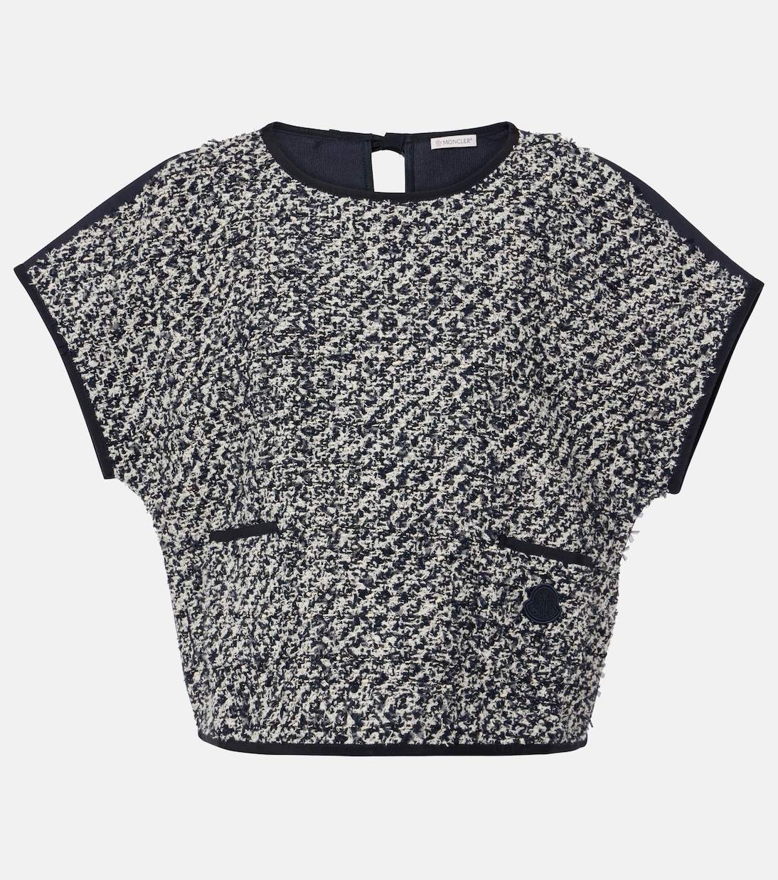 Top in tweed di misto cotone e raso | Moncler