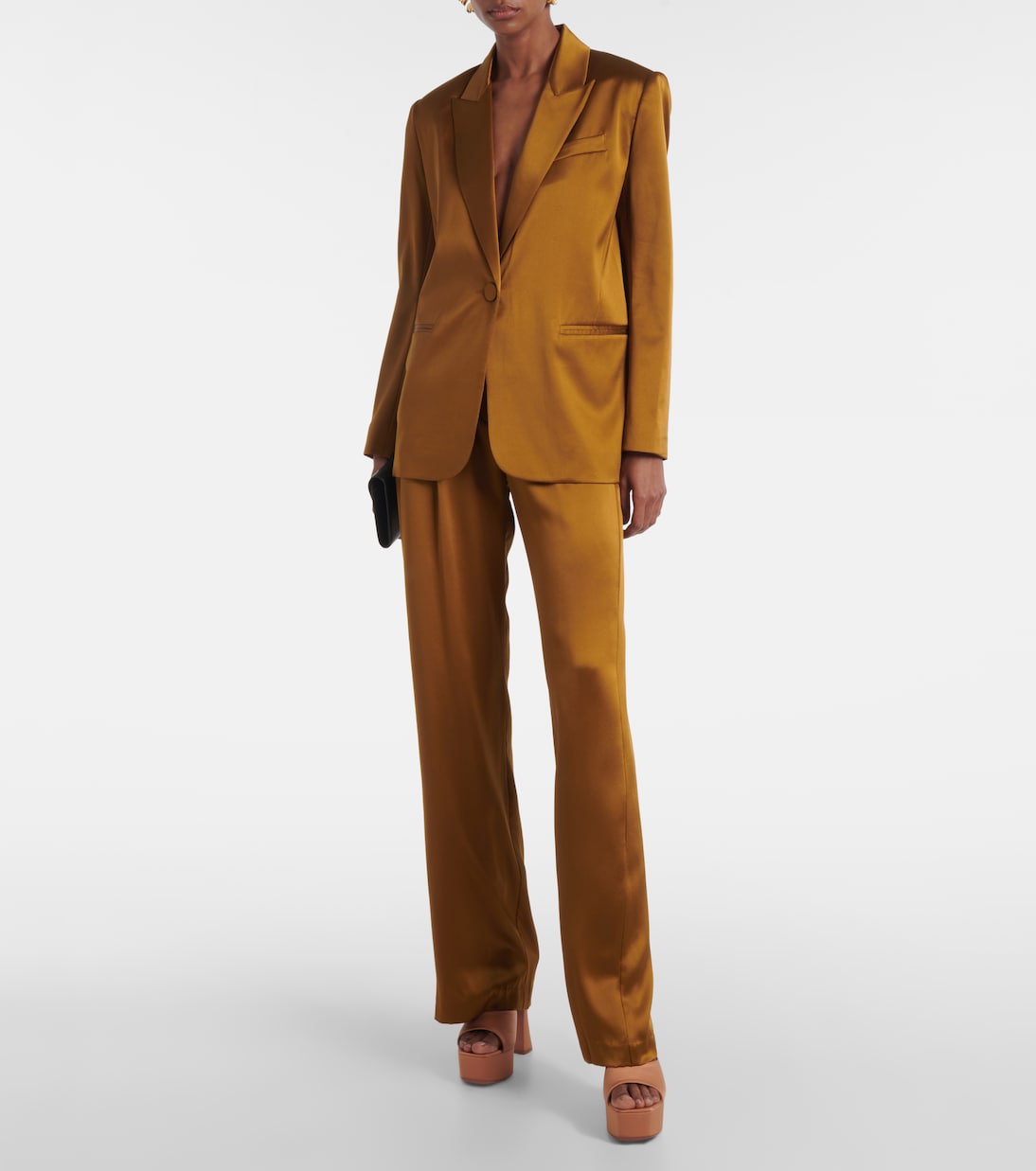 Mules Dalida 140 in raso con plateau | Amina Muaddi