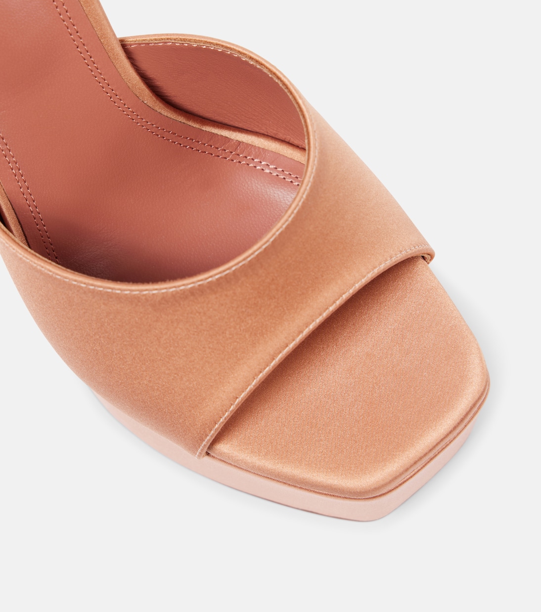 Mules Dalida 140 in raso con plateau | Amina Muaddi