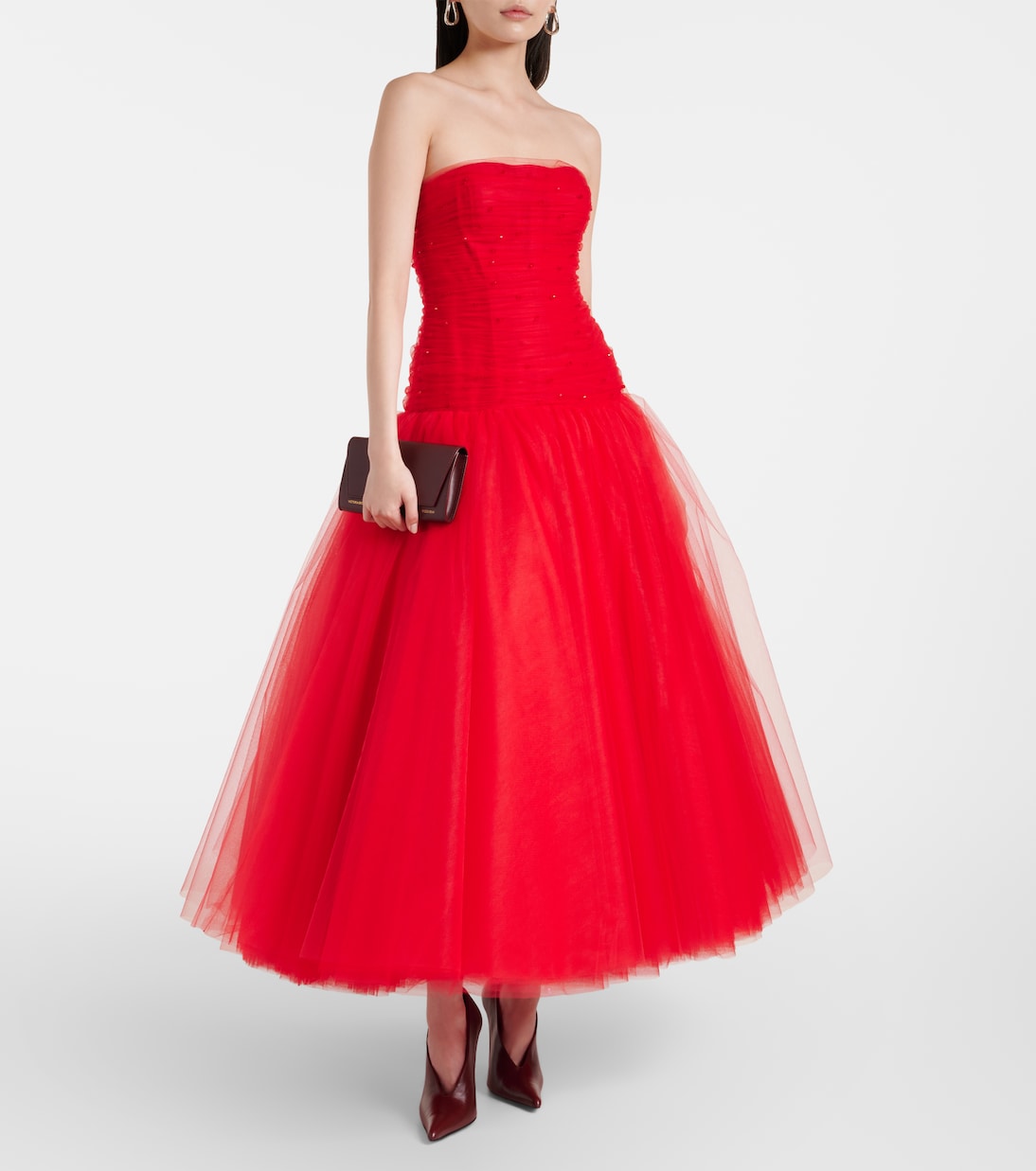 Verzierte Robe aus Tüll | Carolina Herrera