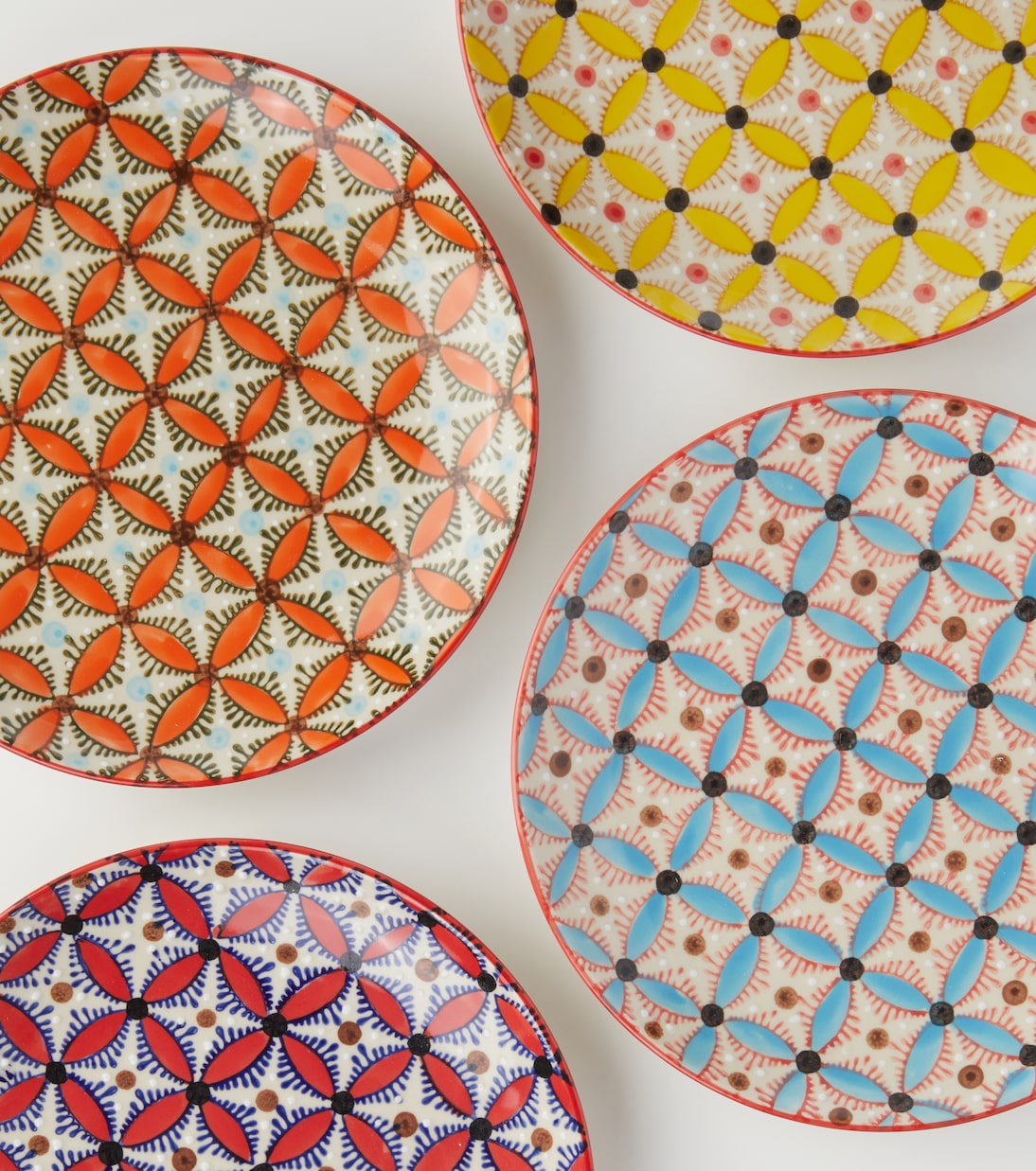 Hippy set of 4 side plates | Polspotten