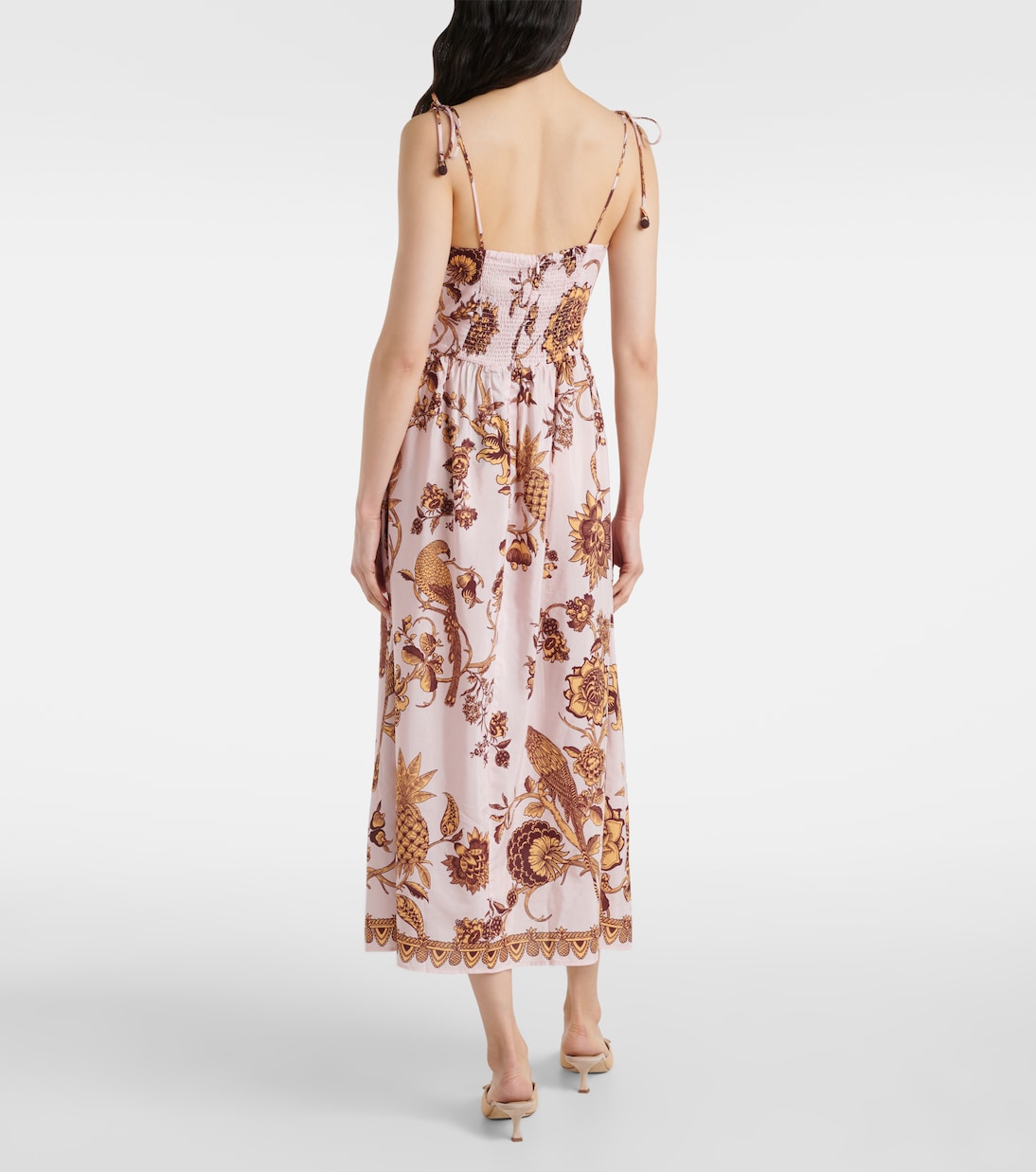 Robe midi Tropical Landing en coton mélangé | Farm Rio