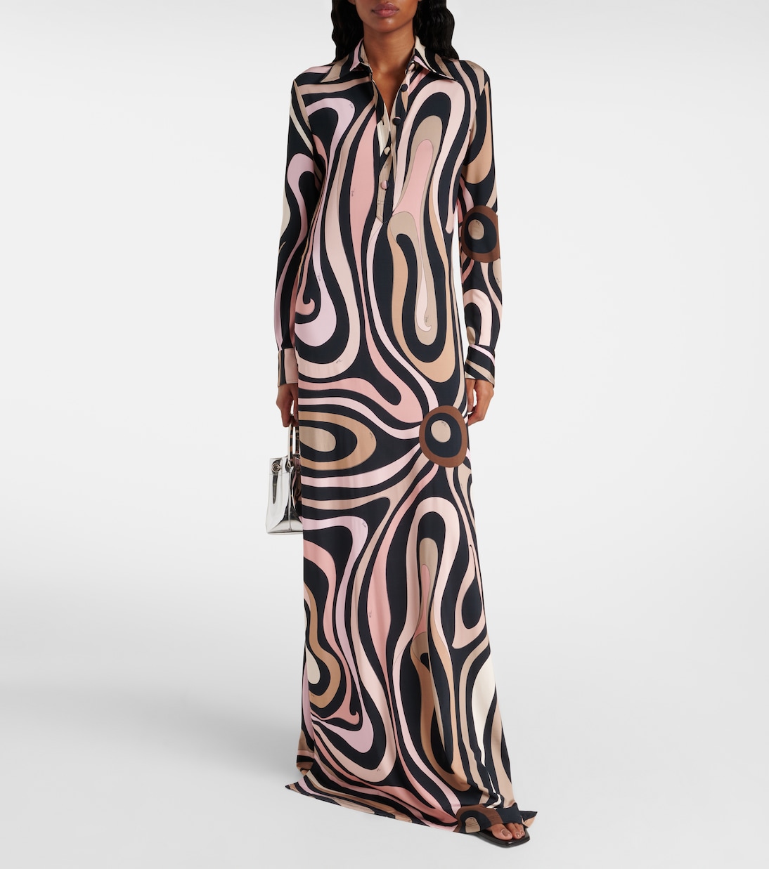 Robe chemise Marmo imprimée | Pucci