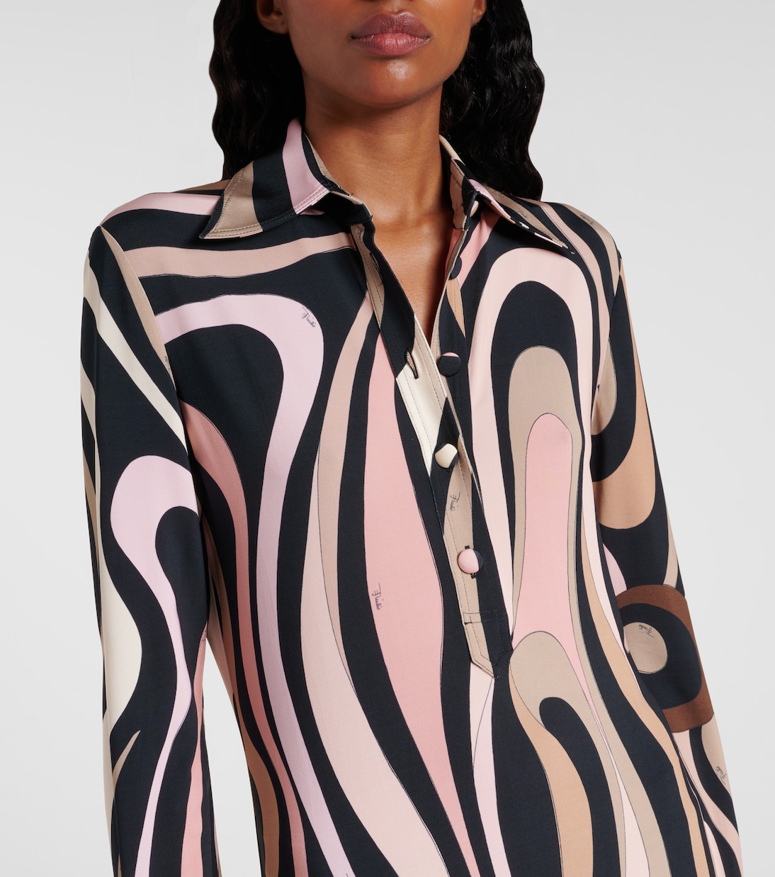 Robe chemise Marmo imprimée | Pucci