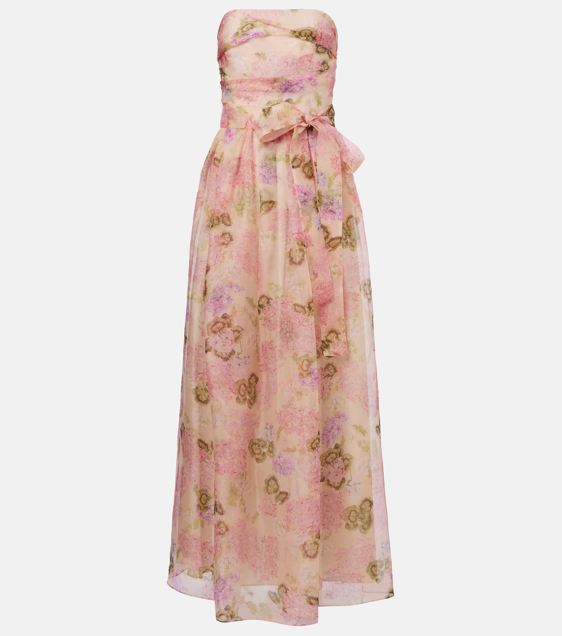 Robe longue Lisetta en soie à fleurs | Max Mara