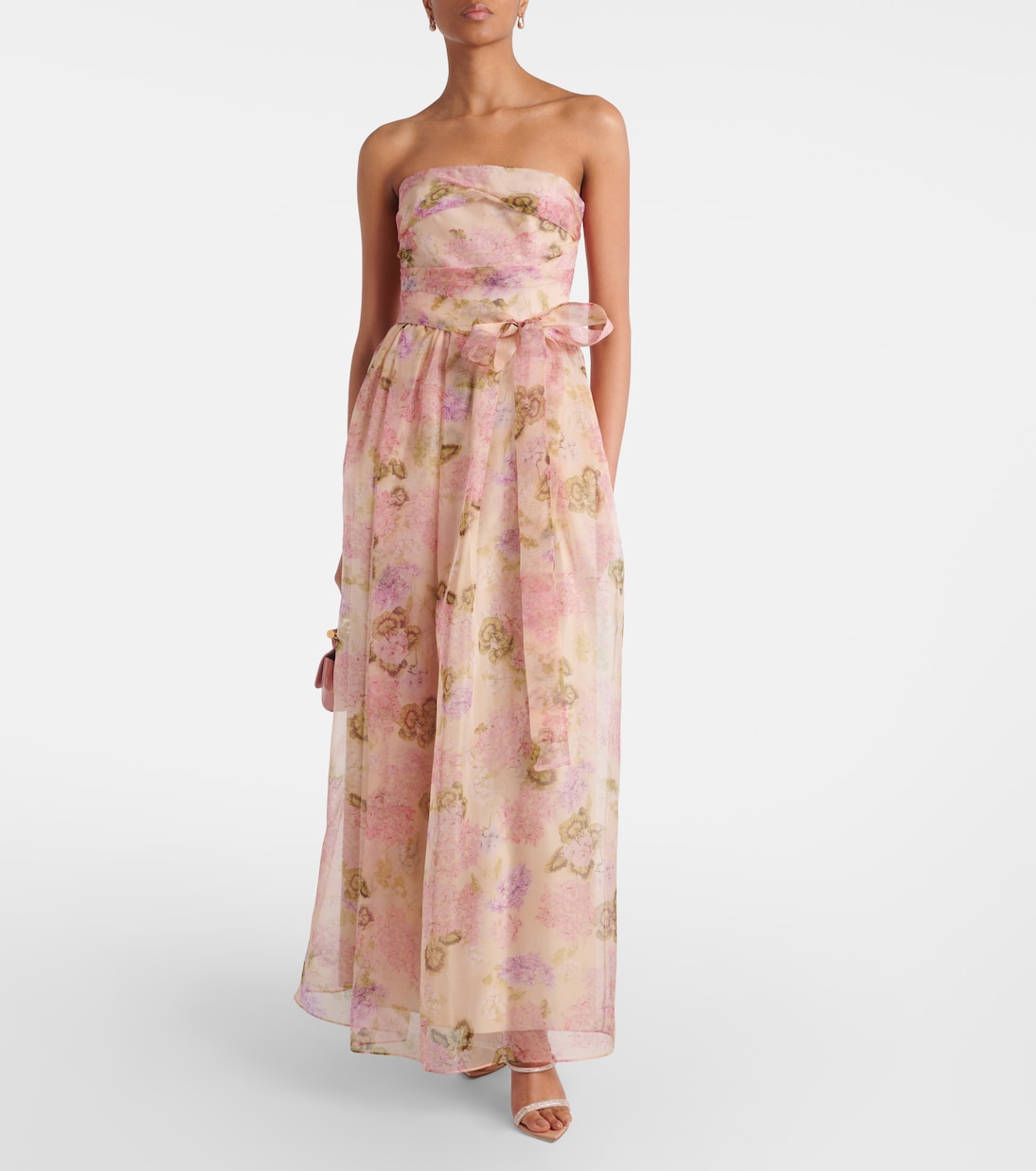 Robe longue Lisetta en soie à fleurs | Max Mara