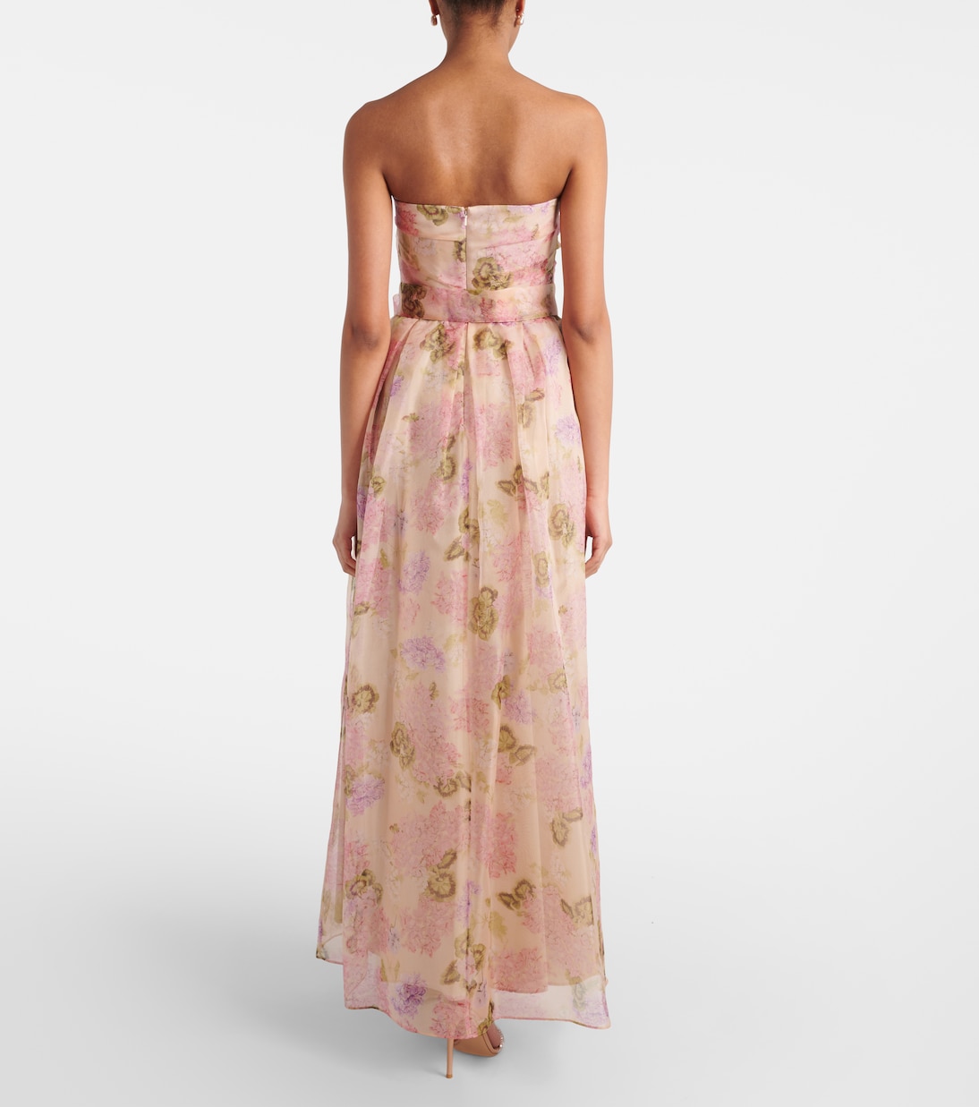 Robe longue Lisetta en soie à fleurs | Max Mara