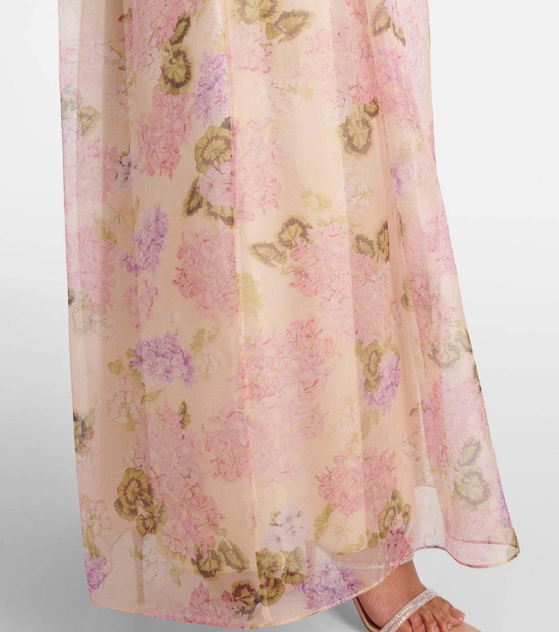 Robe longue Lisetta en soie à fleurs | Max Mara