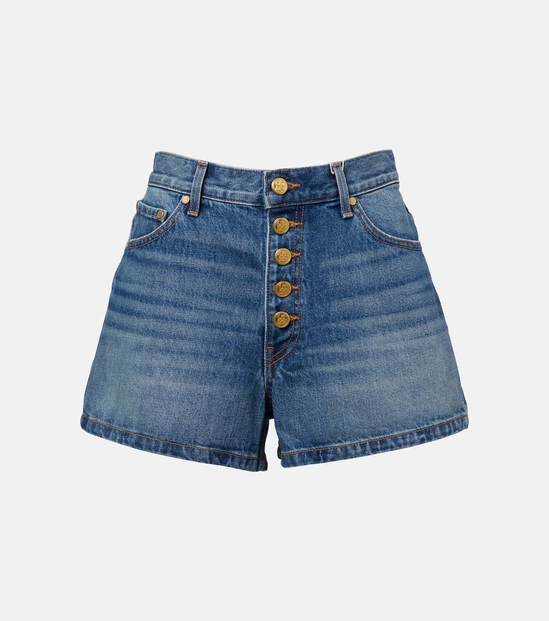 Short Greta à taille haute en jean | Ulla Johnson