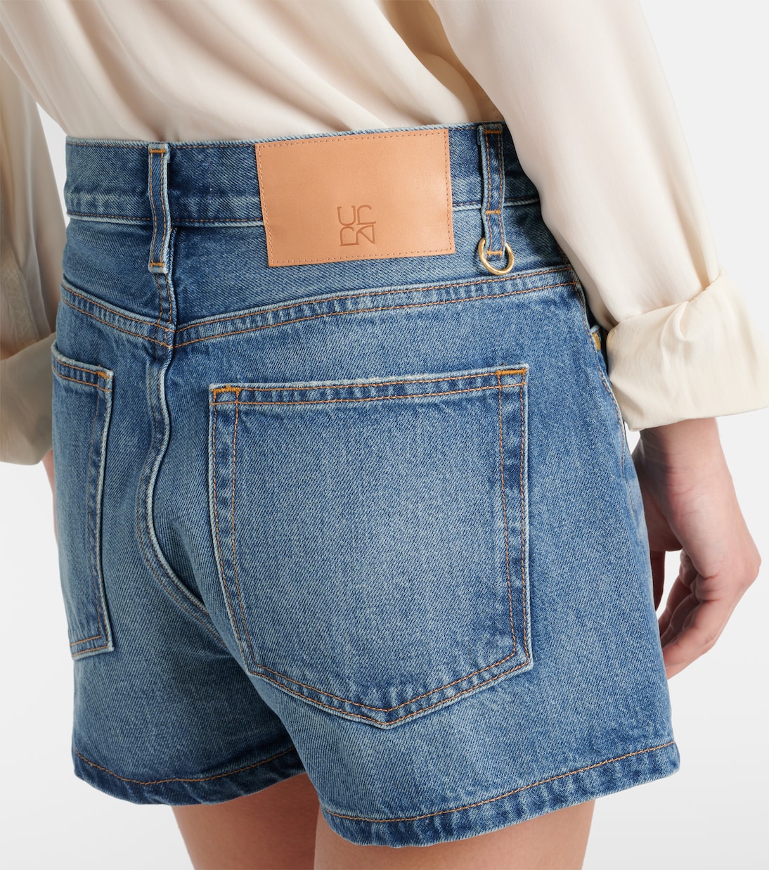 Short Greta à taille haute en jean | Ulla Johnson