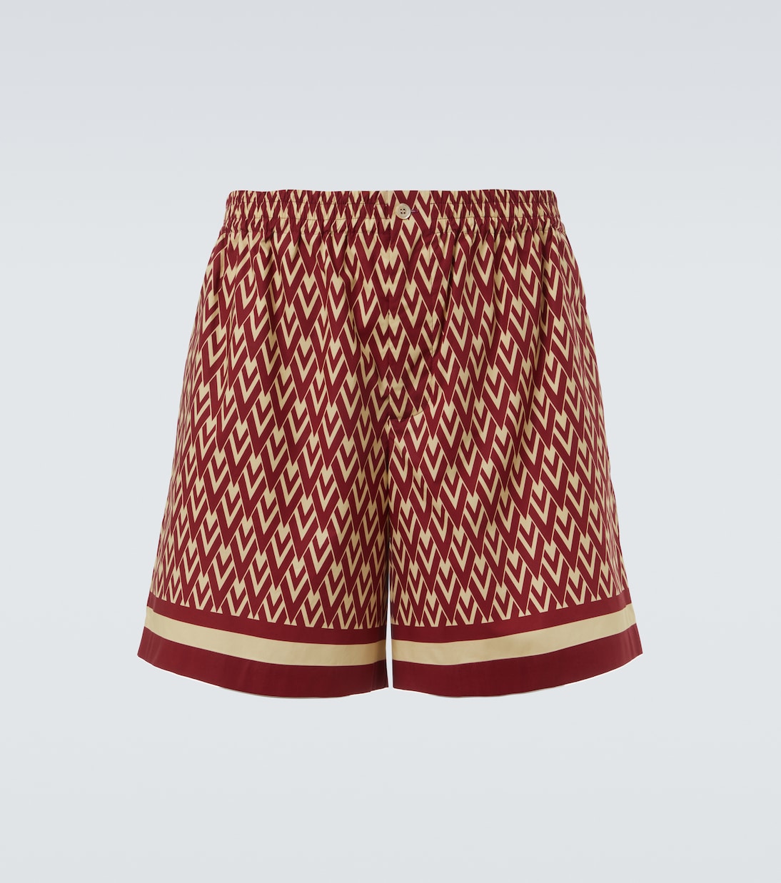 Toute La V cotton poplin Bermuda shorts | Valentino
