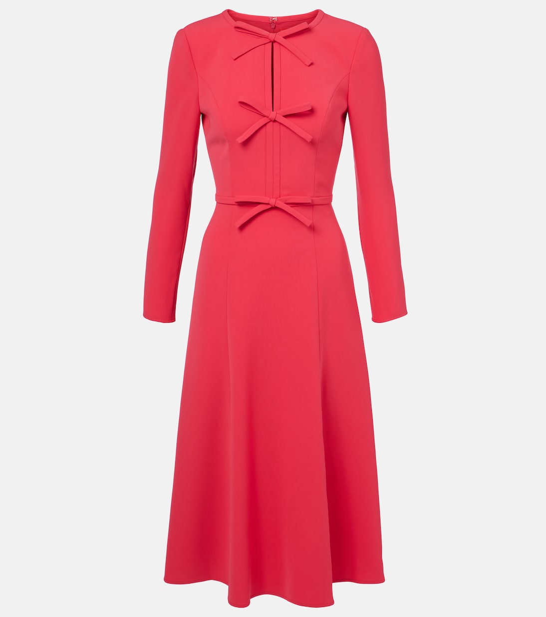 Abito midi in crêpe con fiocchi | Carolina Herrera