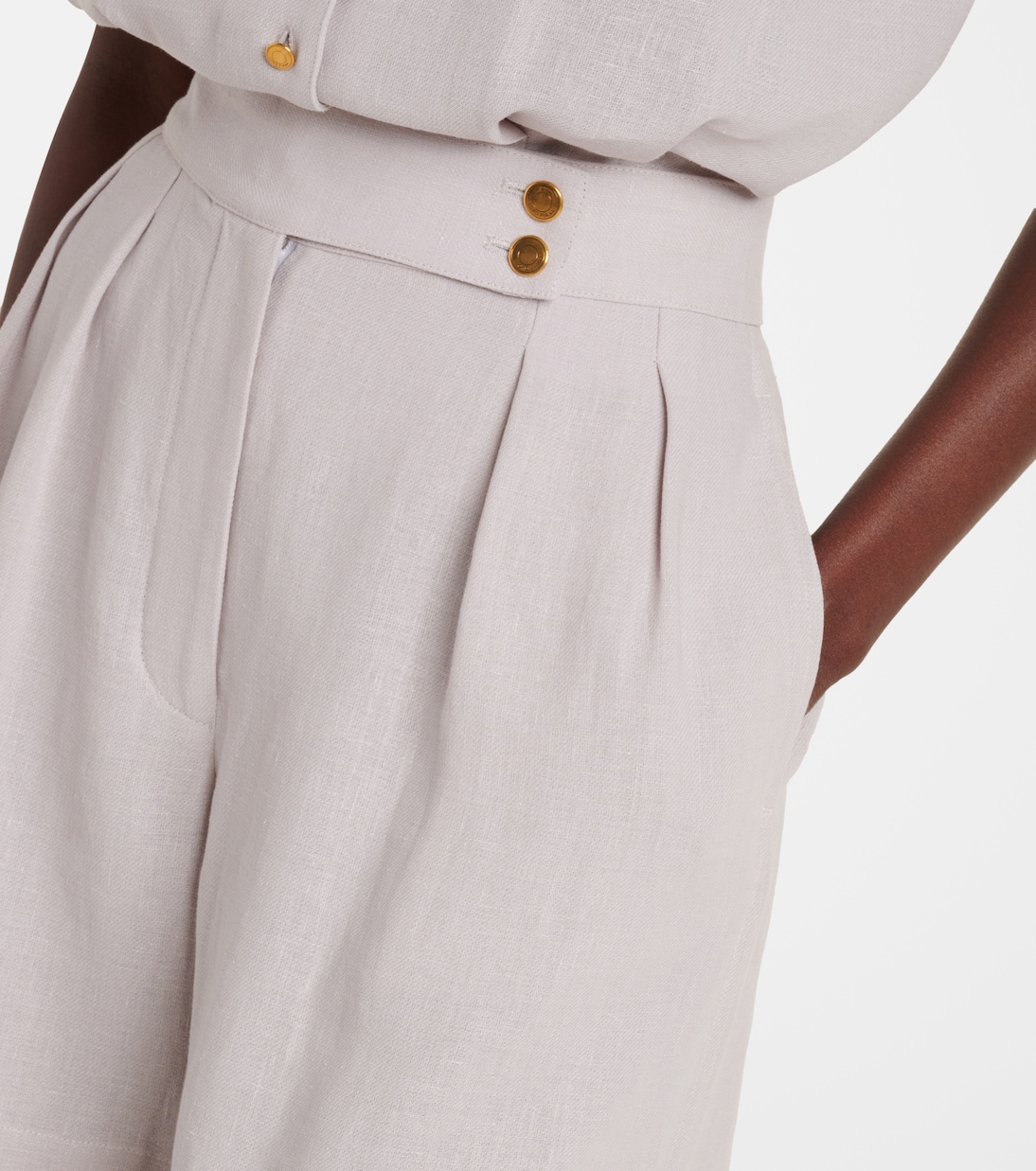 Dorin linen crêpe Bermuda shorts | Loro Piana