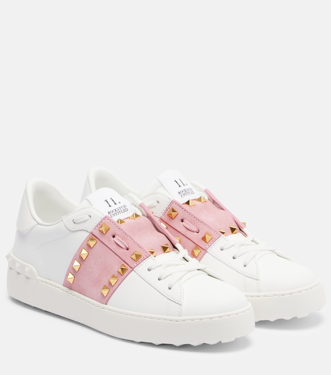 Rockstud Untitled leather sneakers | Valentino Garavani