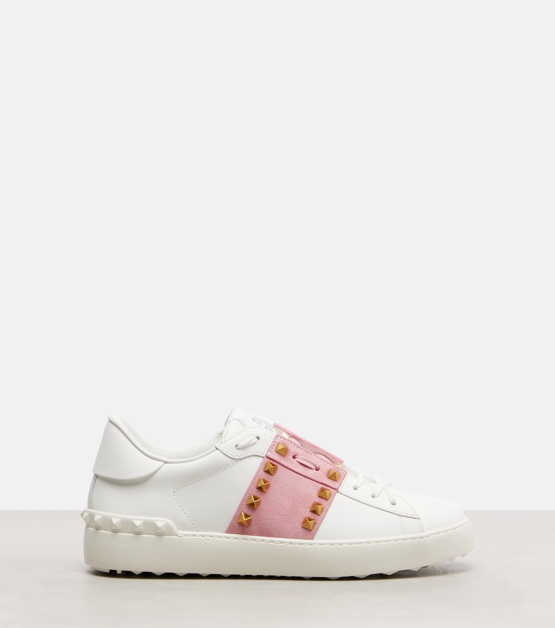 Rockstud Untitled leather sneakers | Valentino Garavani