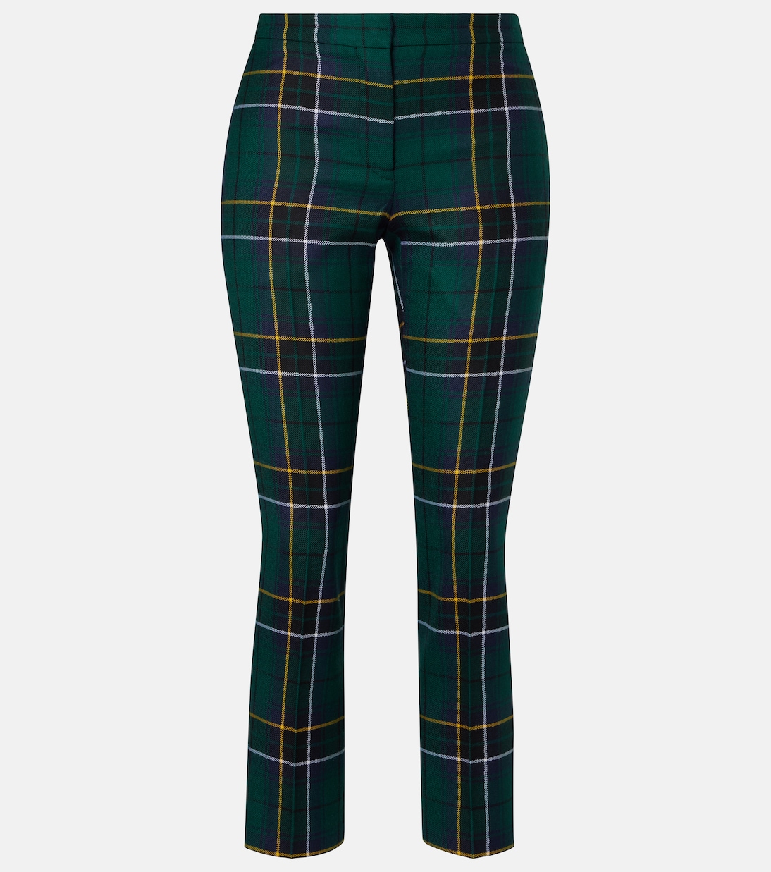 Plaid wool straight pants  | McQueen