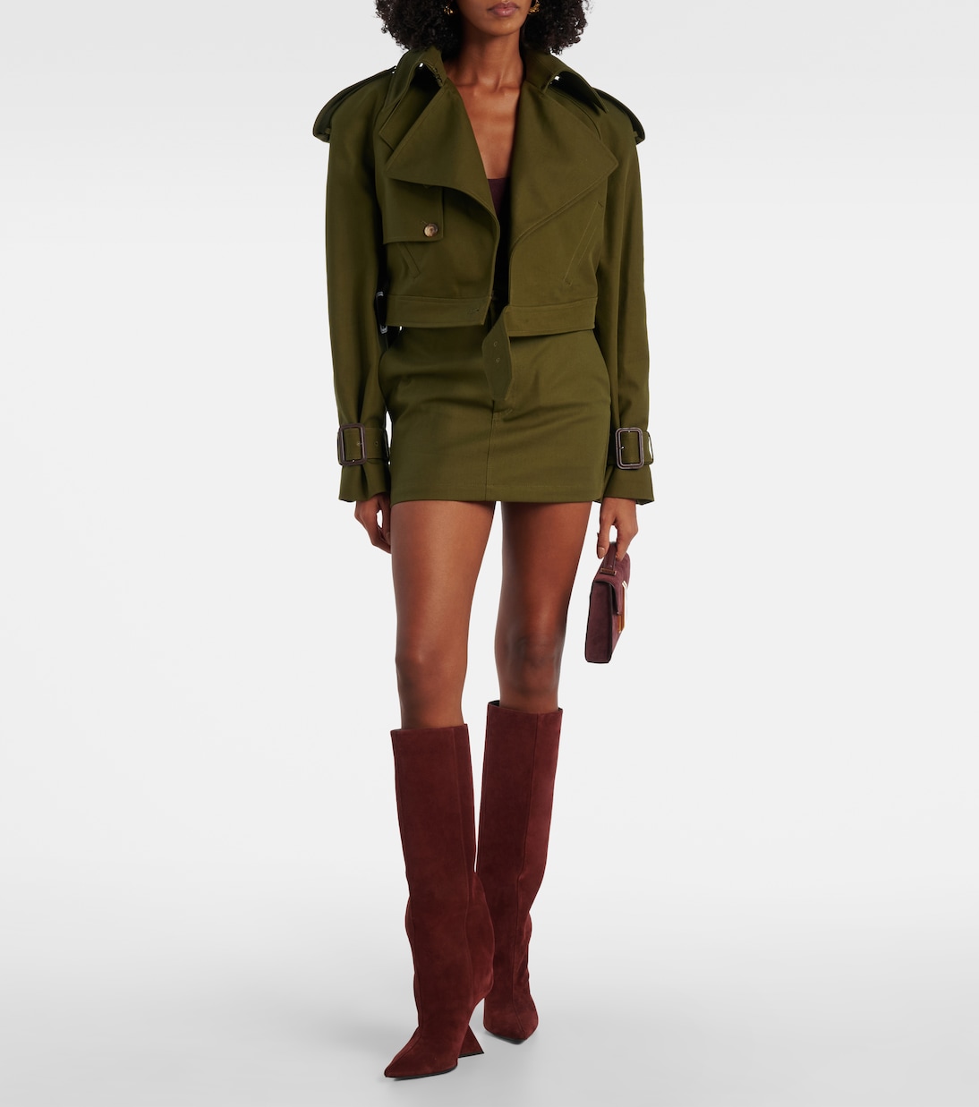 Cropped cotton twill trench coat | Wardrobe.NYC